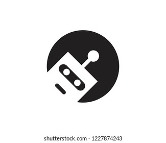 Robot icon logo template 