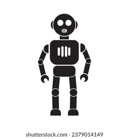 robot icon logo vector design template