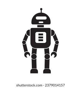 robot icon logo vector design template