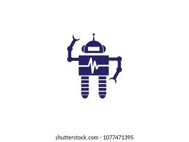 robot icon logo vector template