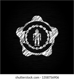 robot icon on chalkboard