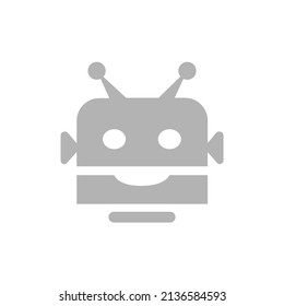 robot icon on white background, vector illustration