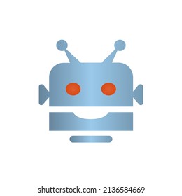 robot icon on white background, vector illustration