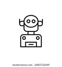 Robot Icon outline collection in black