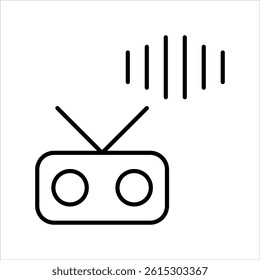 robot icon in outline style vector illustration