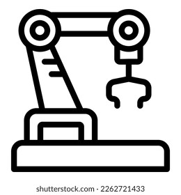 Robot icon outline vector. Factory engineer. Computer operator