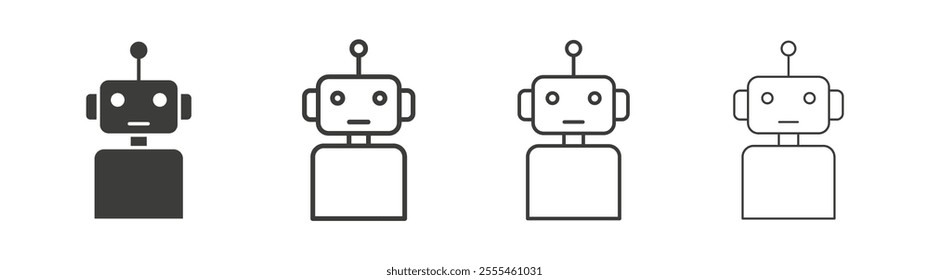 Robot icon pack. vector illustration