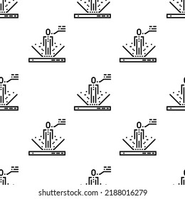robot icon pattern. Seamless robot pattern on white background.
