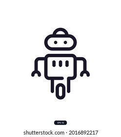 robot icon. Science Related Vector Icons. Contains such Icons as Biology, Astronomy, Physics,  Lab, Microscope, Magnifier, and more. eps10