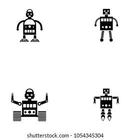 robot icon set