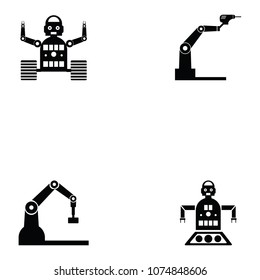 robot icon set