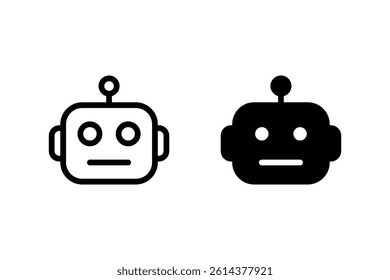Robot icon set. perfect for representing technology, automation, or artificial intelligence.
