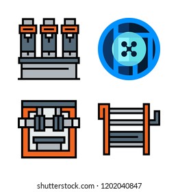 robot icon set. vector set about drone and industrial robot icons set.