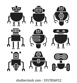 Robot Icon Set Vector Illustration