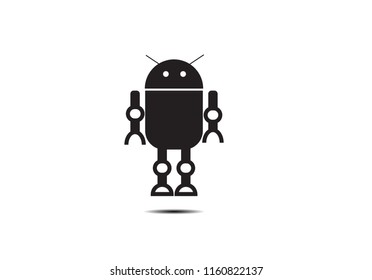 Robot icon sign design. Chatbot symbol, logo template. Modern flat style cartoon character illustration. Isolated on white background.