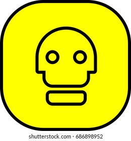 Robot icon , sign design (edge)