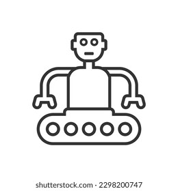 Vector de símbolo de símbolo de icono de robot