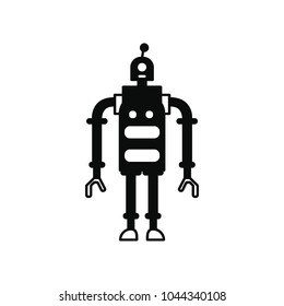 Robot icon. Silhouette illustration of automatic Robot vector icon for web and advertising