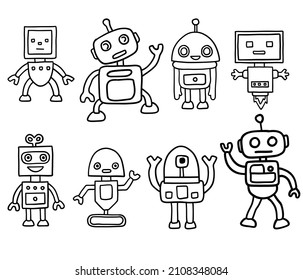 Icono de robot símbolo simple. Icono robot ilustración vectorial plana para diseño gráfico y web