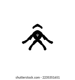 Robot icon. Simple style artificial intellect poster background symbol. Artificial intellect brand logo design element. Robot t-shirt printing. Vector for sticker.