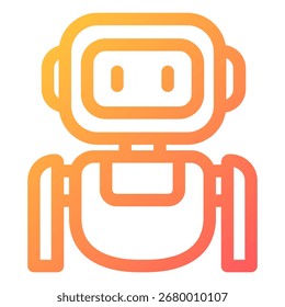 Símbolo de ícone de robô. Ilustração vetorial