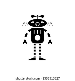 Robot, icon, technology. Element of minimalistic icon for mobile concept and web apps. Signs and symbols collection icon for websites, web design, mobile app