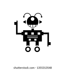 Robot, icon, technology. Element of minimalistic icon for mobile concept and web apps. Signs and symbols collection icon for websites, web design, mobile app