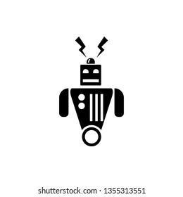 Robot, icon, technology. Element of minimalistic icon for mobile concept and web apps. Signs and symbols collection icon for websites, web design, mobile app