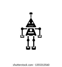 Robot, icon, technology. Element of minimalistic icon for mobile concept and web apps. Signs and symbols collection icon for websites, web design, mobile app