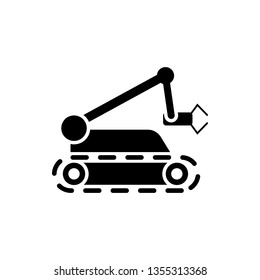 Robot, icon, technology, industry, factory. Element of minimalistic icon for mobile concept and web apps. Signs and symbols collection icon for websites, web design, mobile app