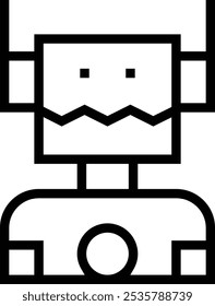 robot icon. Thin linear style design isolated on white background