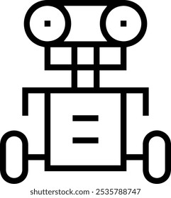 robot icon. Thin linear style design isolated on white background