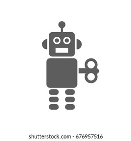 Robot icon in trendy flat style isolated on white background. Symbol for your web site design, logo, app, UI. Vector illustration, EPS