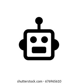 Robot icon in trendy flat style isolated on white background. Symbol for your web site design, logo, app, UI. Vector illustration, EPS