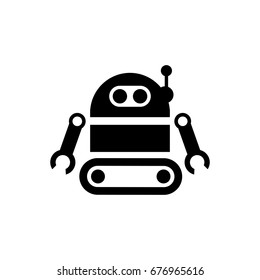 Robot icon in trendy flat style isolated on white background. Symbol for your web site design, logo, app, UI. Vector illustration, EPS