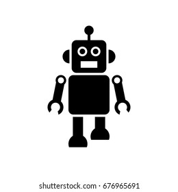 Robot icon in trendy flat style isolated on white background. Symbol for your web site design, logo, app, UI. Vector illustration, EPS