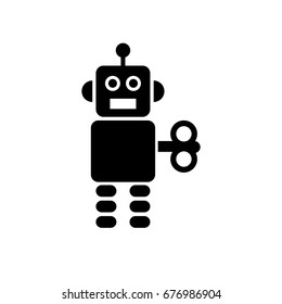 Robot icon in trendy flat style isolated on white background. Symbol for your web site design, logo, app, UI. Vector illustration, EPS