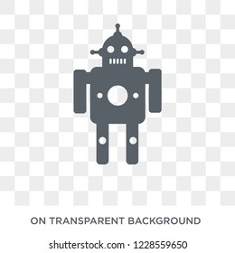 Robot icon. Trendy flat vector Robot icon on transparent background from Artificial Intelligence, Future Technology collection. 