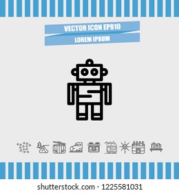 Robot icon vector