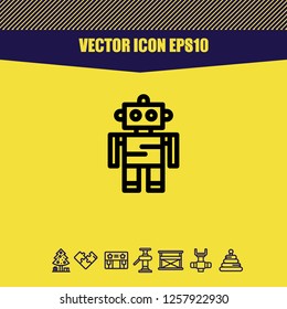 Robot icon vector