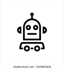 Robot Icon, Robot Vector Art Illustration