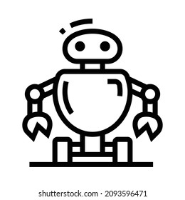 Robot icon vector. Artificial intelligence concept. Flat Vector illustration - Vector