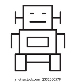 Robot icon. Robot vector icon from Artificial Intelligence collection. Outline style Robot icon.