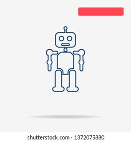 Robot icon. Vector concept illustration for design.