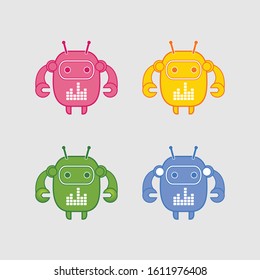 Robot icon Vector concept illustration for design Creative Design Icon Robotic