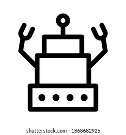 Robot icon. Vector concept illustration for design. Element for space design. Science space object