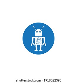Robot icon, vector concept illustration for design logo background.