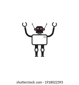 Robot icon, vector concept illustration for design logo background.