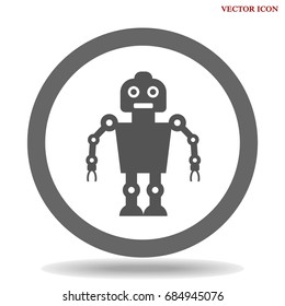 Robot icon, vector concept illustration for design.