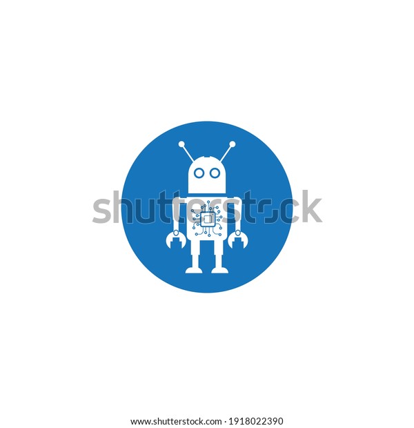 Robot icon, vector concept illustration for\
design logo background.